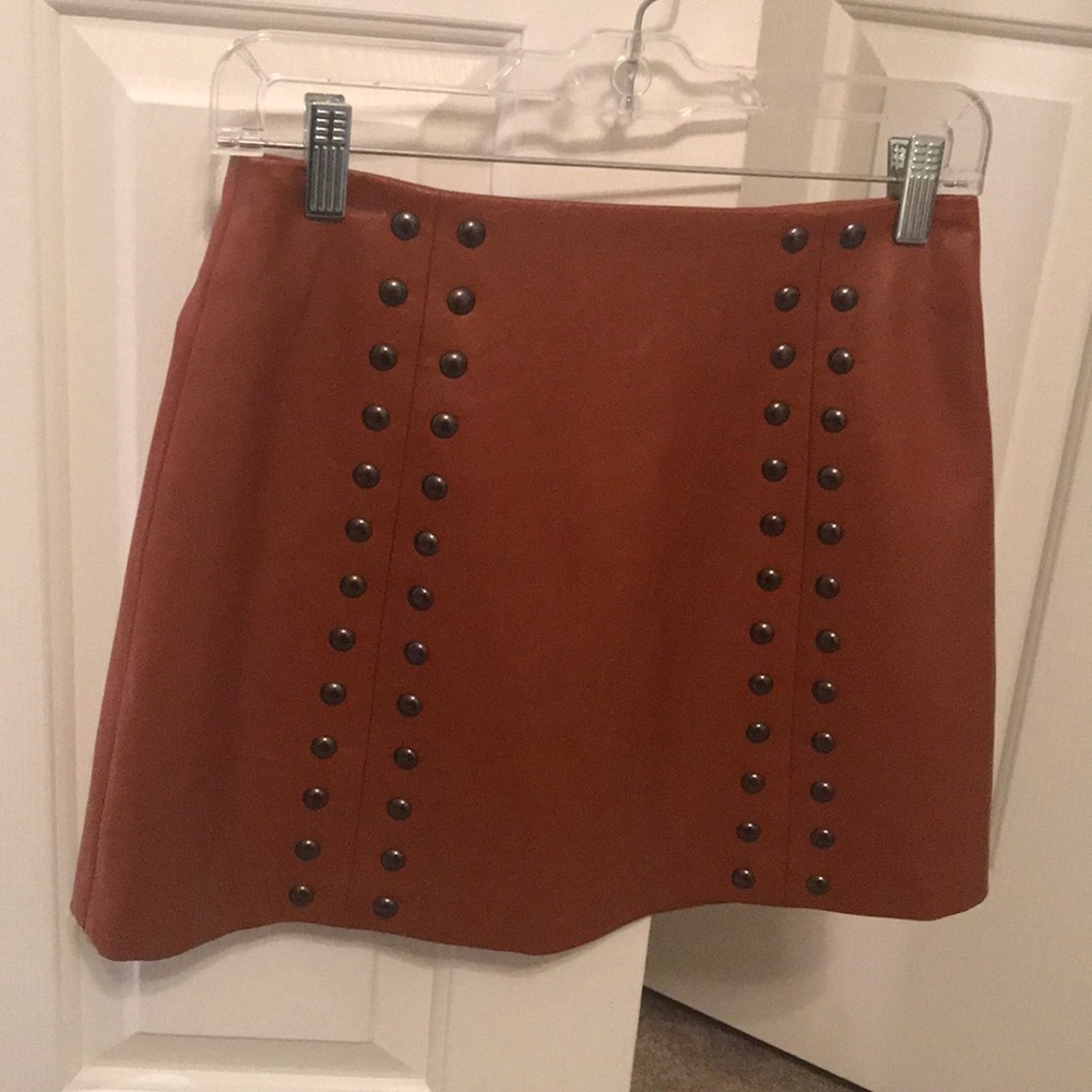 Line and Dot vegan leather skirt